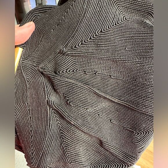 Vintage 1940s Genuine Corde Black Handbag with Brass Clasp Frame Bag Clutch - Picture 14 of 14